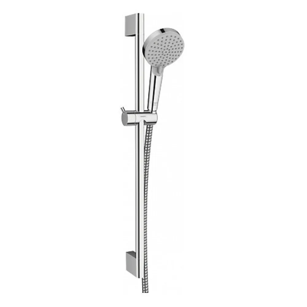 Colonne De Douche Sans Robinetterie|Hansgrohe Vernis Blend Set de douche mitigeur + Douchette à main 2 jets + Barre 65cm, Chrome (71640000-Vernis)