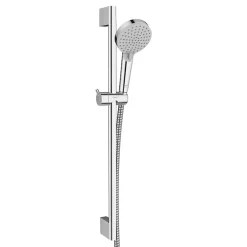Hansgrohe Vernis Blend Set de douche mitigeur + Douchette à main 2 jets + Barre 65cm, Chrome (71646000-Vernis)
