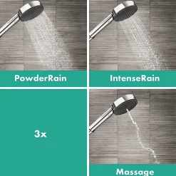 Hansgrohe Vernis Shape Pulsify Set de douche encastré tout en 1 avec douche de tête 230 XXL + Douchette 3 jets Performance