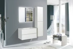 Lave-Mains|Ideal Standard Pack avec vasque 60 x 42 cm + plan vasque 100x8x50 cm brun clair + fixation pour plan vasque (EggerStrada-1)