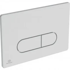 Ideal Standard Plaque de commande carrée Oleas , double flux, mécanique Blanche