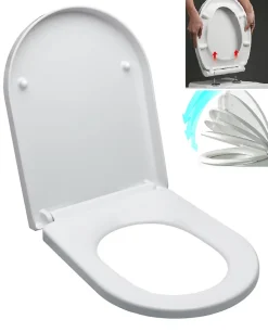 Idevit Abattant WC à fermeture douce Softclose adaptable sur la plupart des cuvettes, blanc (EASY2244)