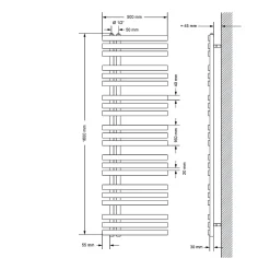 ECD Germany Iron EM Electric Design Radiateur de salle de bain 900W