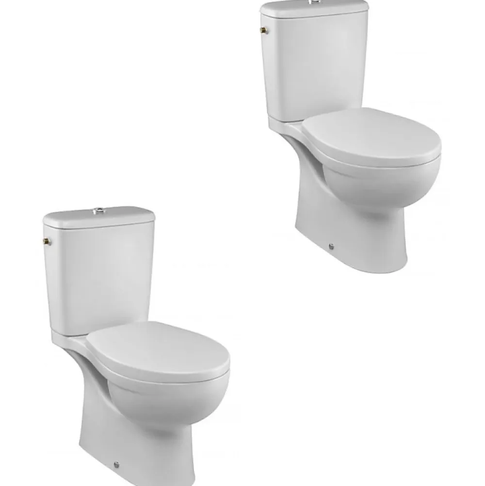 Wc À Poser|Jacob Delafon Lot de 2 WC à poser sans bride Patio + abattant
