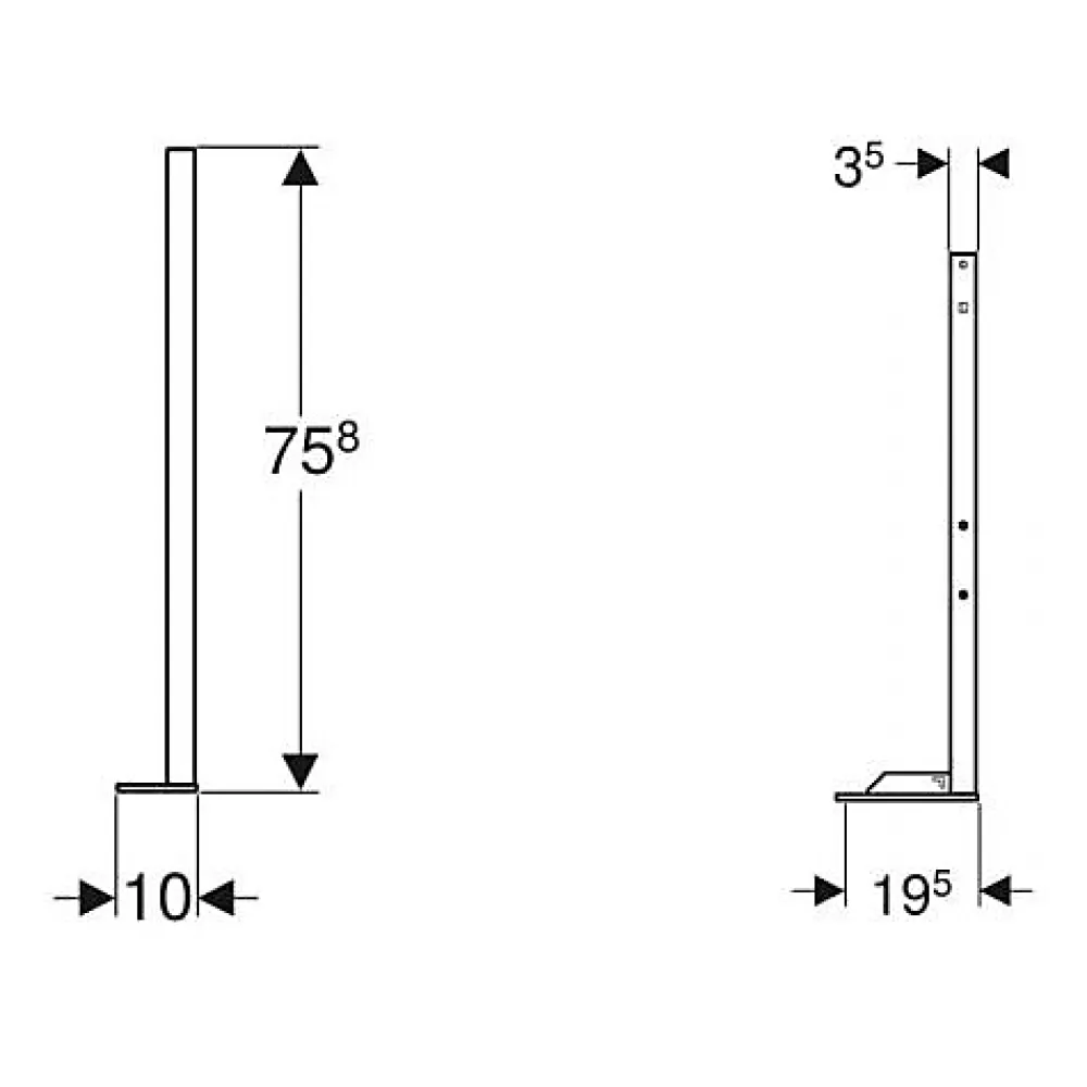 Geberit Jeu de pieds autoportants pour bâti-supports DUOFIX - - 111.849.00.2