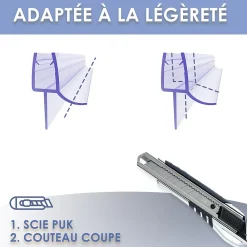 Paroi De Douche|Sirhona Joint de porte de douche 700mm pour paroi en verre de 8mm
