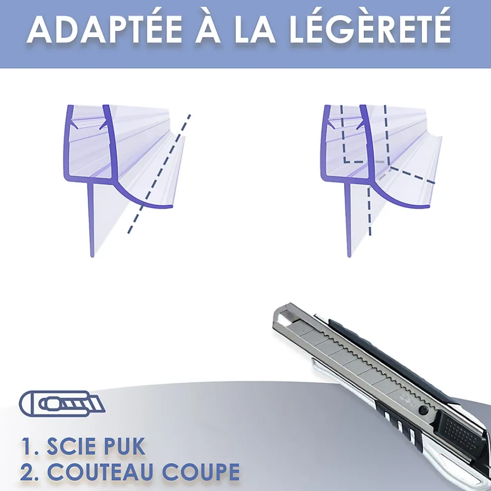 Paroi De Douche|Sirhona Joint de porte de douche 700mm pour paroi en verre de 8mm