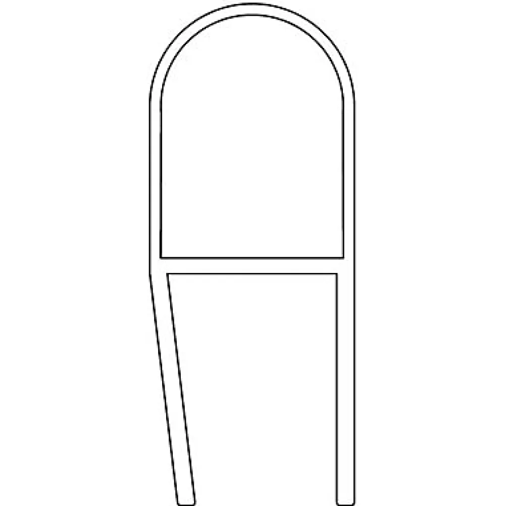 Schulte Joint d'étanchéité bas horizontal pour pare-baignoires, 100 cm, transparent pour verre 4-5 mm