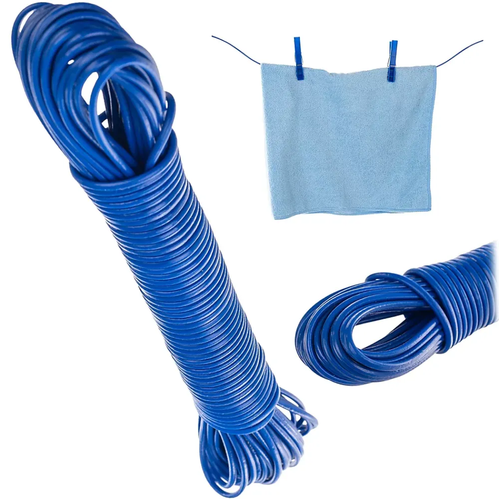 Kadax Corde à Linge Corde à Linge 20 mètres Forte avec Insert Corde de Balcon