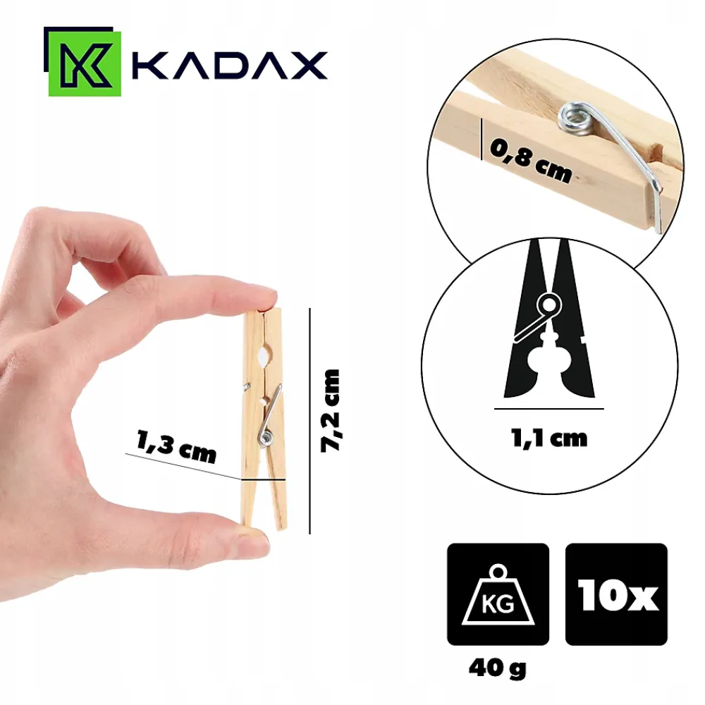 Etendoir À Linge|Kadax Vêtements Vêtements Pinces à Vêtements 10pcs Pinces en Bois
