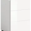 Chb Collection Kai - Meuble sous-lavabo (L/H/P : 38x56x34 cm) en blanc mélaminé et blanc brillant thermoformé