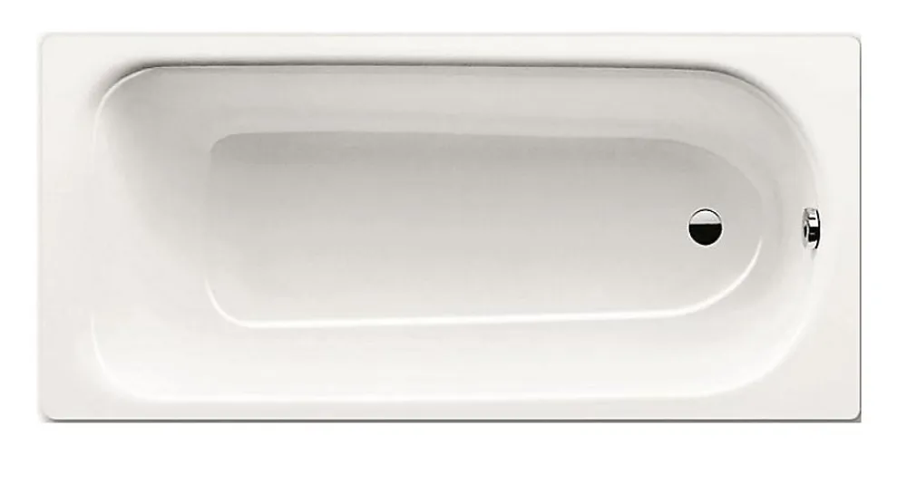 Baignoire Droite|Kaldewei Eurowa 170 x 70 cm Baignoire droite 178 L en acier émaillé, sans pieds, blanc alpin (119800010001)