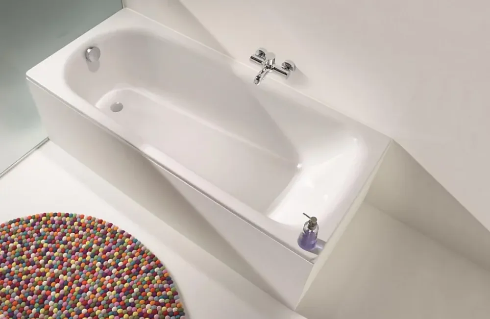 Baignoire Droite|Kaldewei Eurowa 170 x 70 cm Baignoire droite 178 L en acier émaillé, sans pieds, blanc alpin (119800010001)
