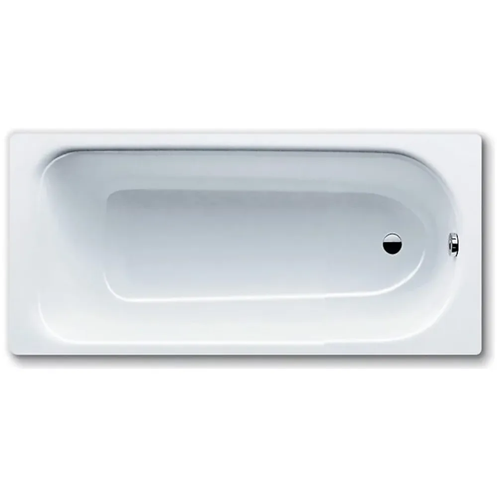 Kaldewei Eurowa Baignoire rectangulaire avec pieds 140x70 cm acier émaillé, Blanc alpin (119500010001-SET)