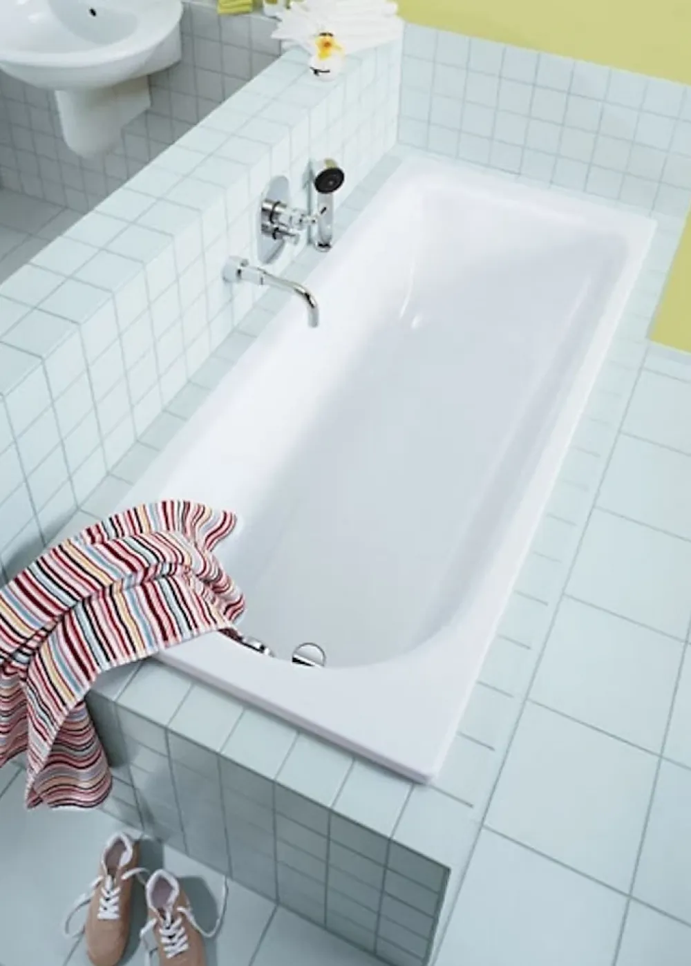Baignoire Droite|Kaldewei Saniform Plus 170 x 75 cm Baignoire droite 123 L en acier émaillé, sans pieds, blanc alpin (112600010001)