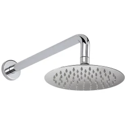 Kibath Bras de douche rond mural 40 cm finition chromée en laiton