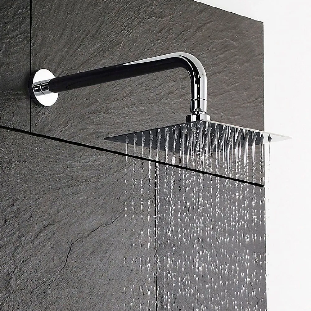Kibath Bras de douche rond mural 40 cm finition chromée en laiton