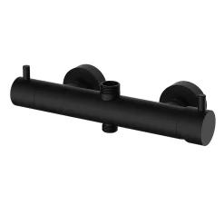 Kibath Pack colonne et robinet mitigeur DAK, finition NOIR mat, en laiton