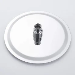 Kibath Pommeau de douche rond de 25 cm avec finition chromée brillante en laiton