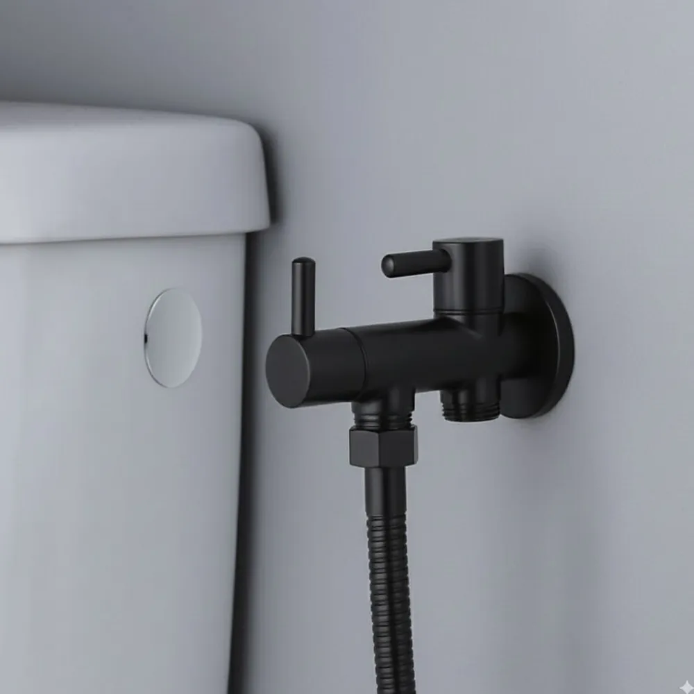 Robinet De Bidet|Kibath Robinet WC 1 eau HYGIÈNE INTIME, NOIR MAT, en laiton