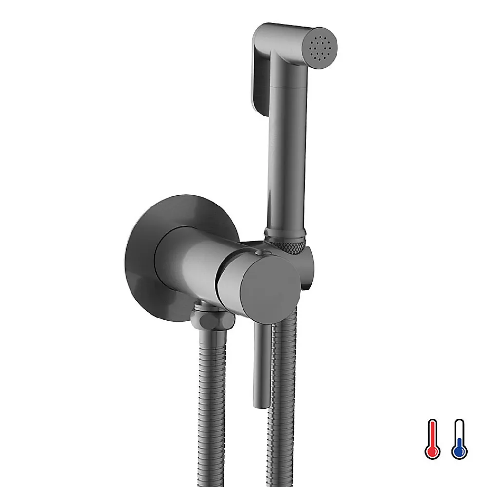 Robinet De Bidet|Kibath Robinet WC HYGIÈNE INTIME 2 eaux, NOIR MAT, en laiton
