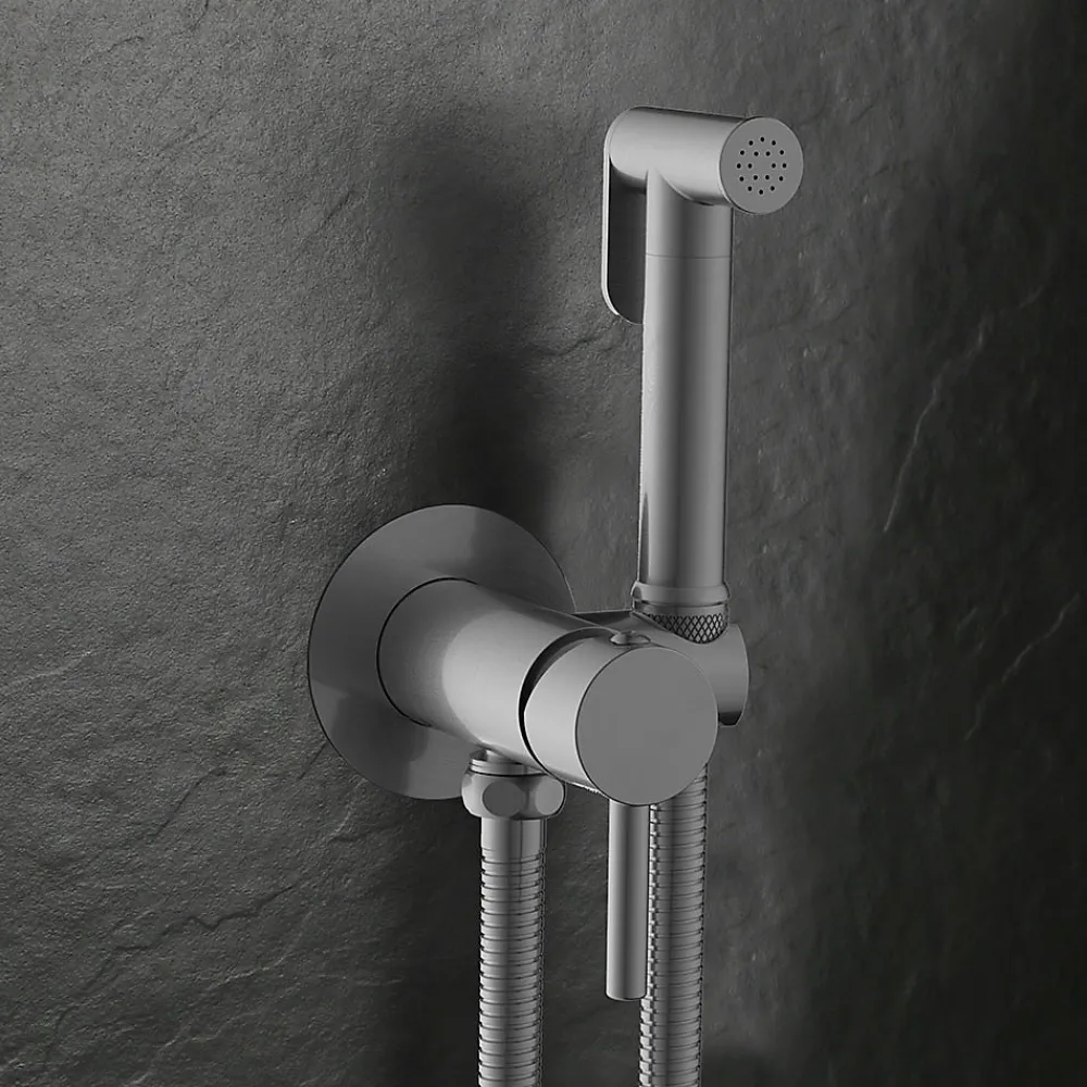 Robinet De Bidet|Kibath Robinet WC HYGIÈNE INTIME 2 eaux, NOIR MAT, en laiton