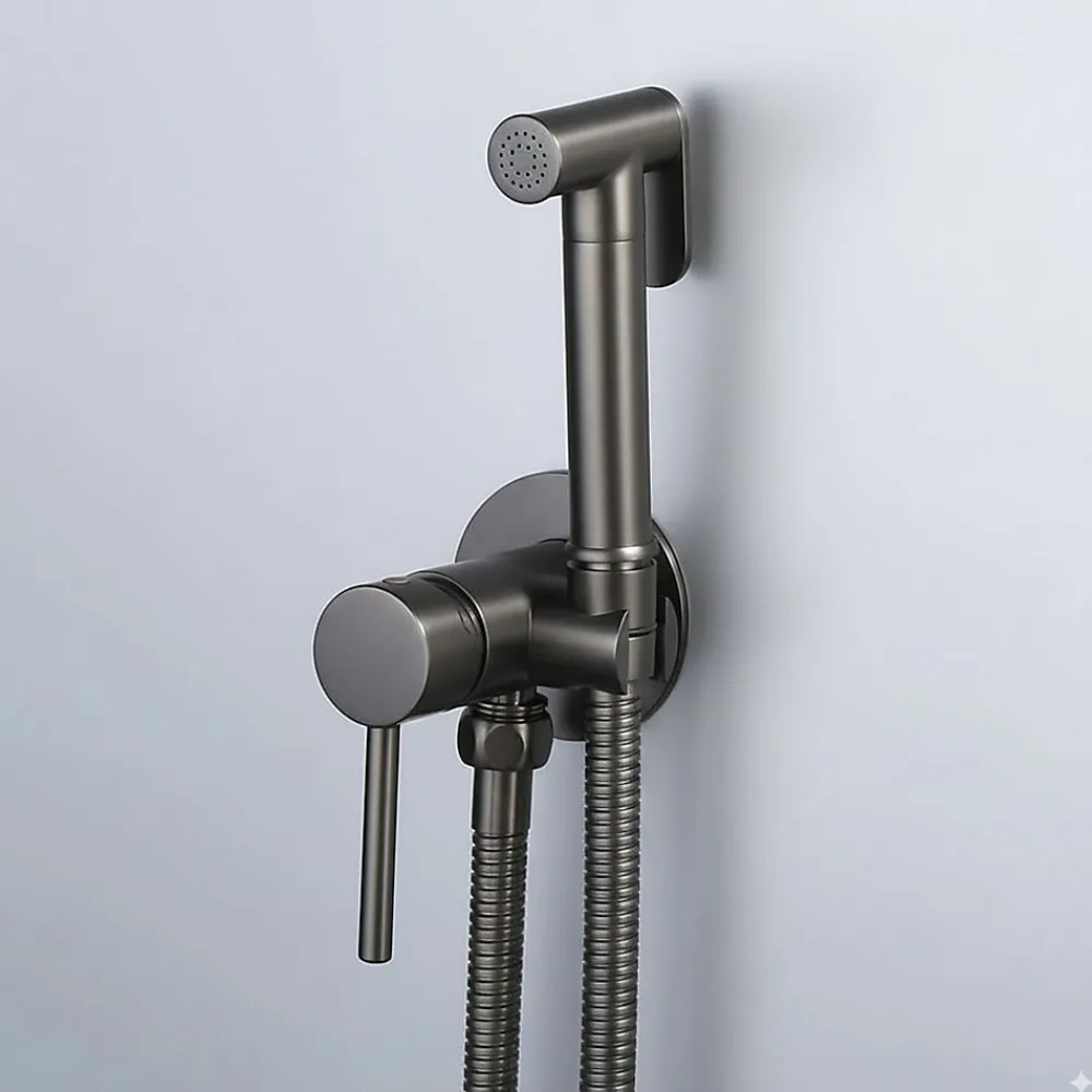 Robinet De Bidet|Kibath Robinet WC HYGIÈNE INTIME 2 eaux, NOIR MAT, en laiton