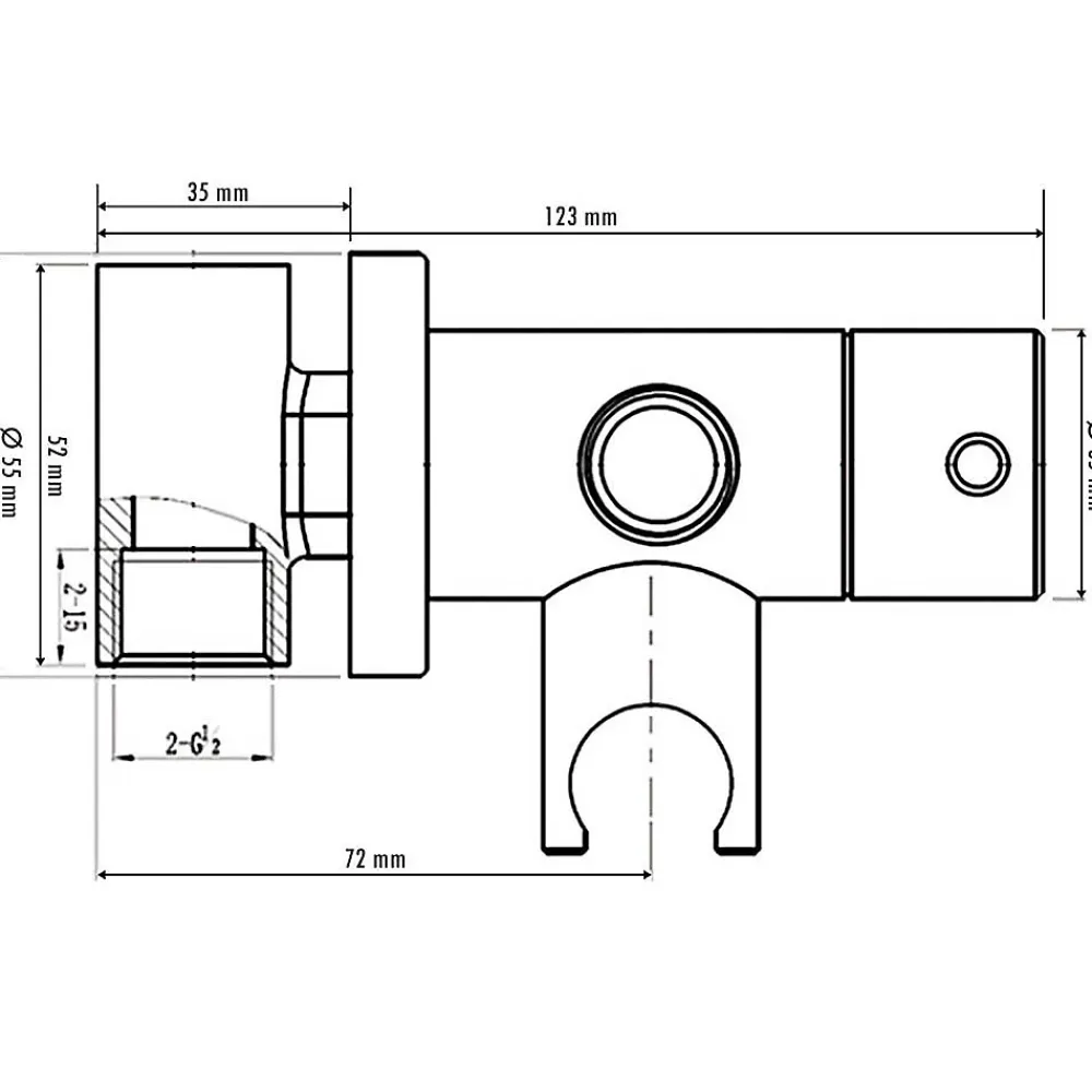 Robinet De Bidet|Kibath Robinet WC HYGIÈNE INTIME 2 eaux, NOIR MAT, en laiton