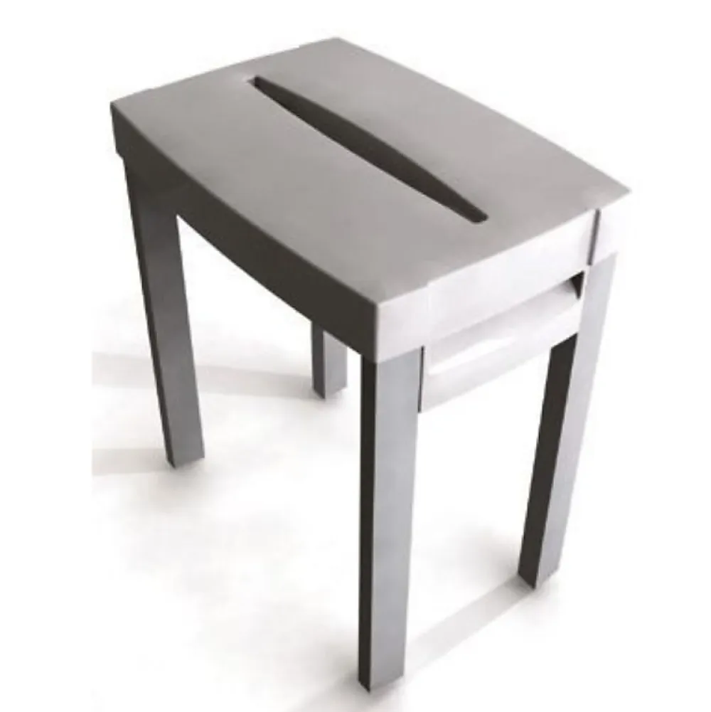 Siège De Douche|Kinedo - Tabouret de douche blanc Kinematic en plastique PVC pour receveur extra plat