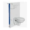 Kobert-in Kit de 2 Panneaux Habillage WC suspendu , L120xl120x0.4 cm, finition marbre blanc, Mud White KOBERTIN