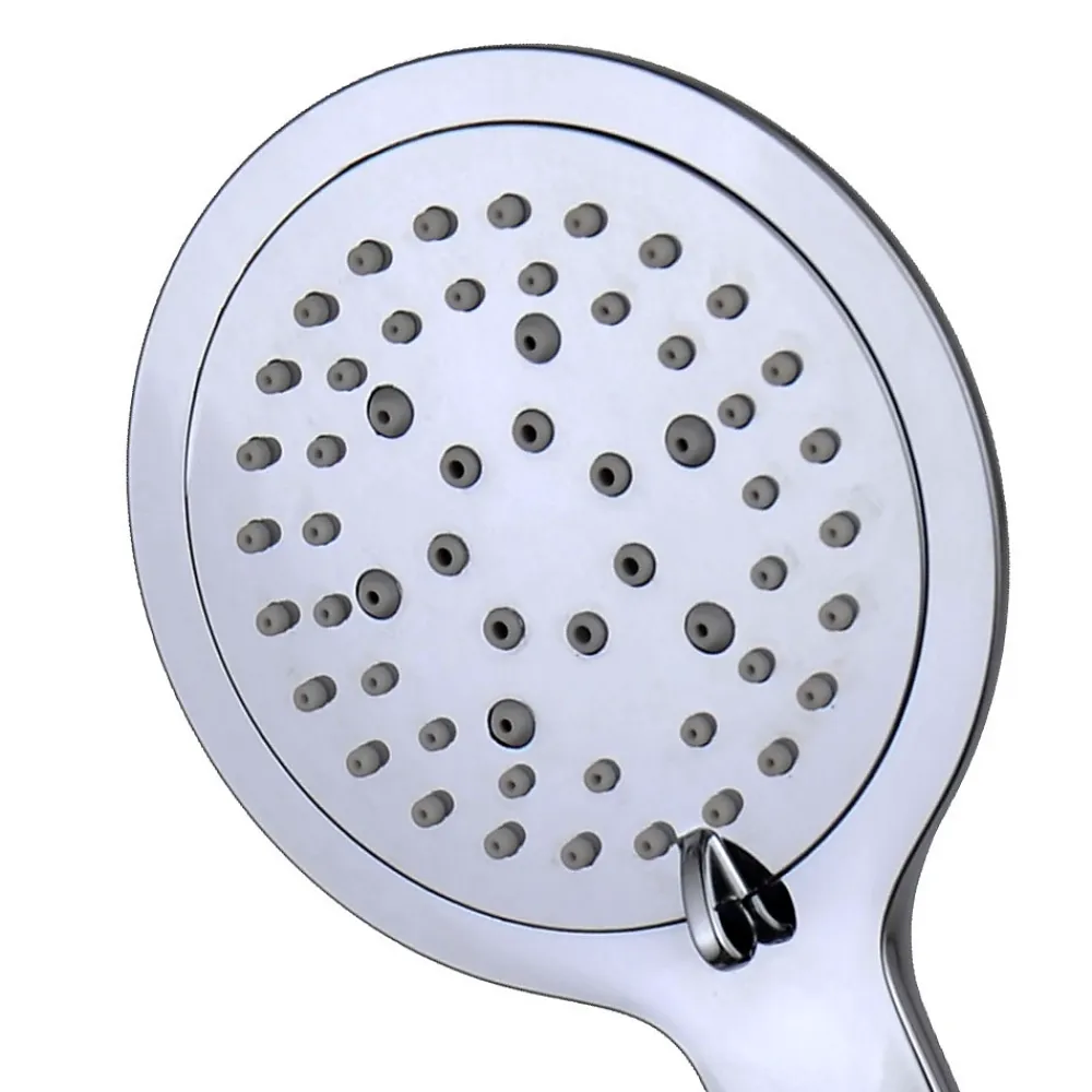 Kibath Kit de barre de douche 5 positions avec équipement NAV rond, finition chrome poli, en acier inoxydable