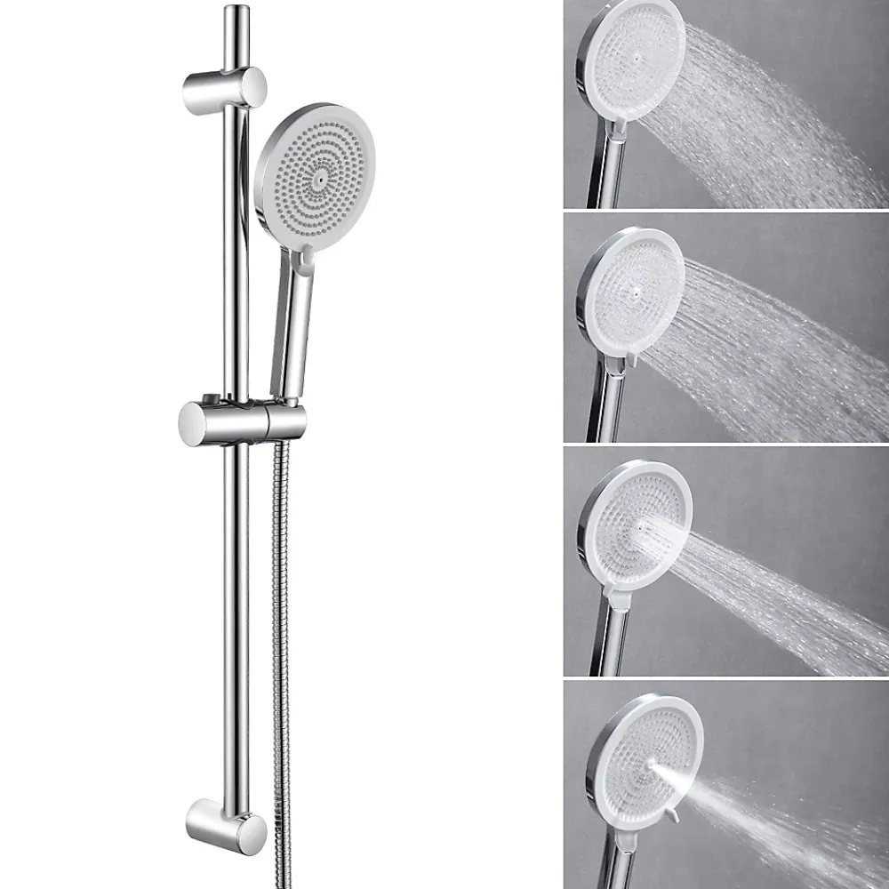 Pommeau De Douche, Flexible Et Barre De Douche|Sofetiy Max Kit de douche , Douchette 4 Fonctions, Ensemble de Douche Design Réglable en Hauteur, Pommeau de douche, barre