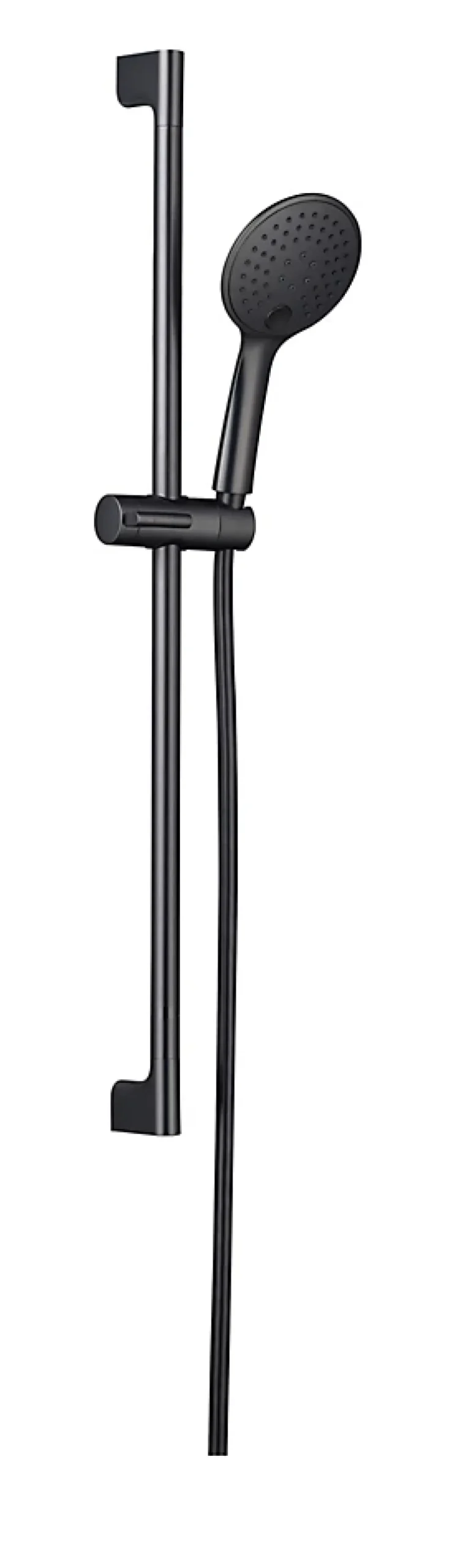 Essebagno Kit de douche avec barre + douchette 3 jets, gun metal, Luisa