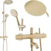 Colonne De Douche Mécanique|Rea Kit de douche avec thermostat Lungo Gold