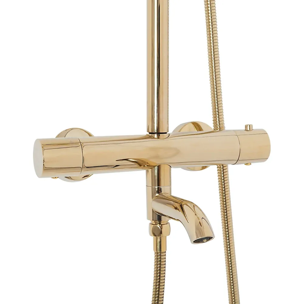 Colonne De Douche Mécanique|Rea Kit de douche avec thermostat Lungo Gold