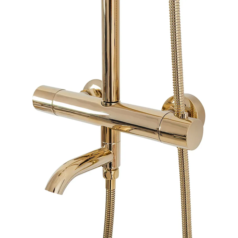 Colonne De Douche Mécanique|Rea Kit de douche avec thermostat Lungo Gold