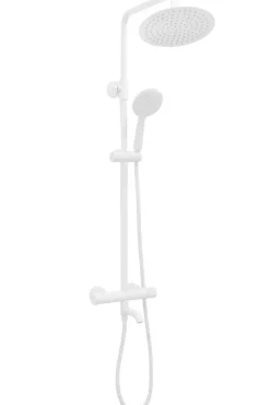 Colonne De Douche Mécanique|Rea Kit de douche avec thermostat Lungo White Matt