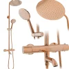 Rea Kit de douche avec thermostat Lungo Rose Gold