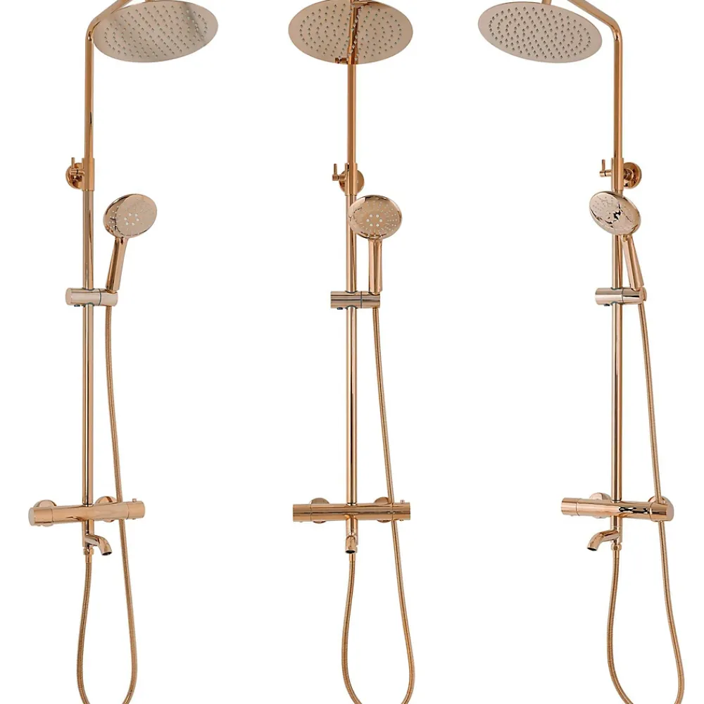 Rea Kit de douche avec thermostat Lungo Rose Gold