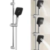 Pommeau De Douche, Flexible Et Barre De Douche|Sofetiy Max Kit de douche, Douchette 3 Fonctions, Ensemble de Douche Design Réglable en Hauteur, Pommeau de douche, barre