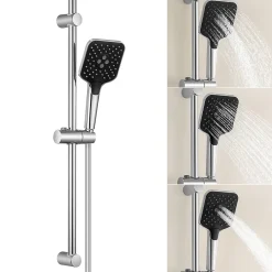 Pommeau De Douche, Flexible Et Barre De Douche|Sofetiy Max Kit de douche, Douchette 3 Fonctions, Ensemble de Douche Design Réglable en Hauteur, Pommeau de douche, barre