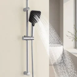 Pommeau De Douche, Flexible Et Barre De Douche|Sofetiy Max Kit de douche, Douchette 3 Fonctions, Ensemble de Douche Design Réglable en Hauteur, Pommeau de douche, barre