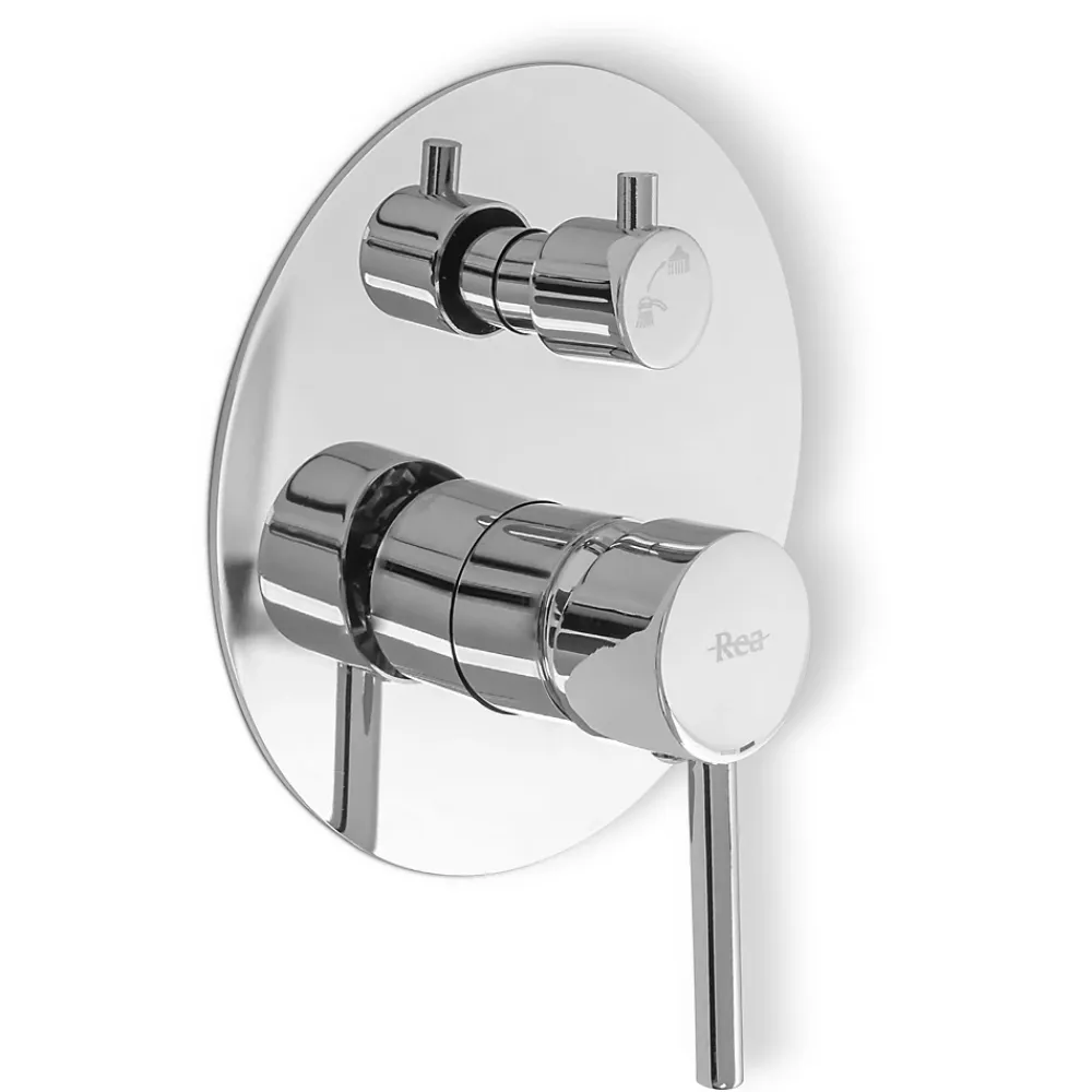 Rea Kit De Douche Encastré Lungo Chrome 17X16X36,5Cm + Box
