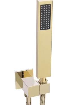 Colonne De Douche Mécanique|Rea Kit De Douche Encastré Fenix-Davis Thermostat Gold 55X30X40Cm + Box