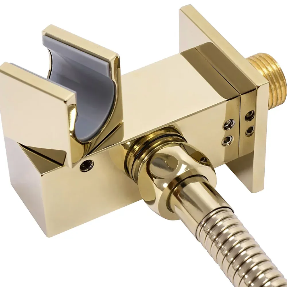 Colonne De Douche Mécanique|Rea Kit De Douche Encastré Fenix-Davis Thermostat Gold 55X30X40Cm + Box