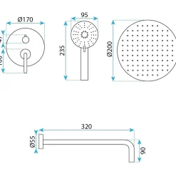 Colonne De Douche Mécanique|Rea Kit De Douche Encastré Ontario Titanium