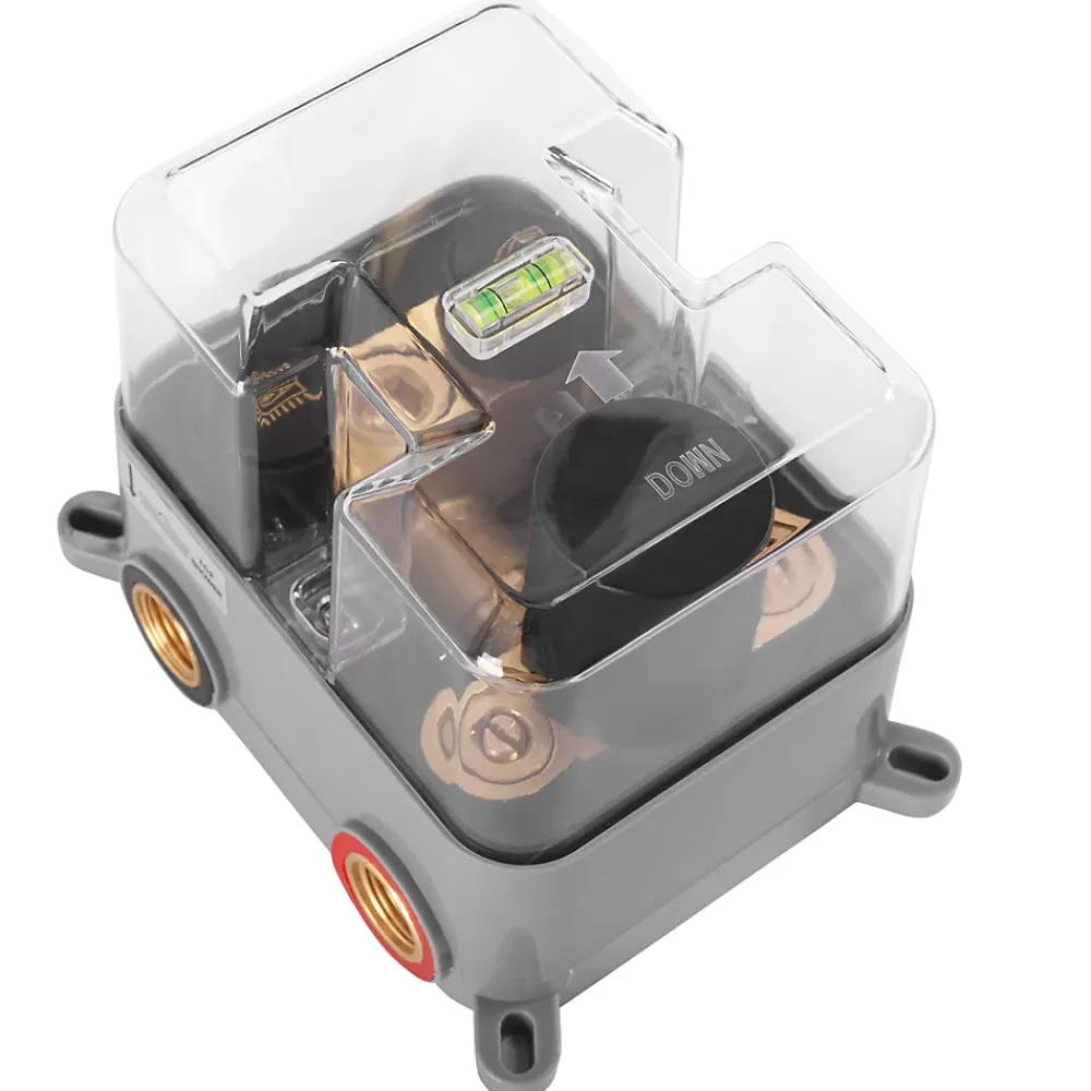 Colonne De Douche Mécanique|Rea Kit De Douche Encastré Lungo Thermostat Black 15X30X36,5Cm