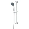 Kit de douche Nakri sans robinetterie avec pommeau de douche 1 jet + 1 support inox + 1 flexible 150 cm en inox