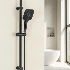 Pommeau De Douche, Flexible Et Barre De Douche|Sofetiy Max Kit de douche Noir, Douchette 3 Fonctions, Ensemble de Douche Design Réglable en Hauteur, Pommeau de douche, barre