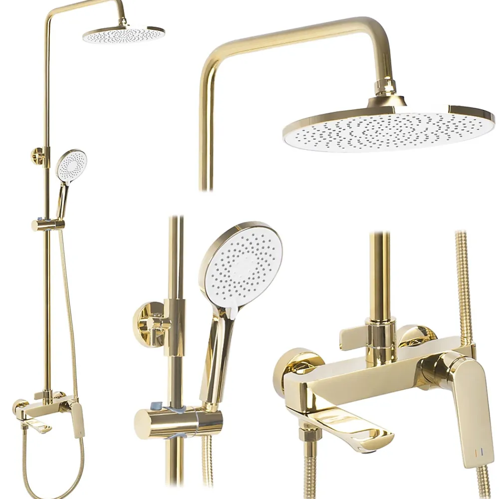 Rea Kit De Douche Avalon Gold 50X23X153Cm